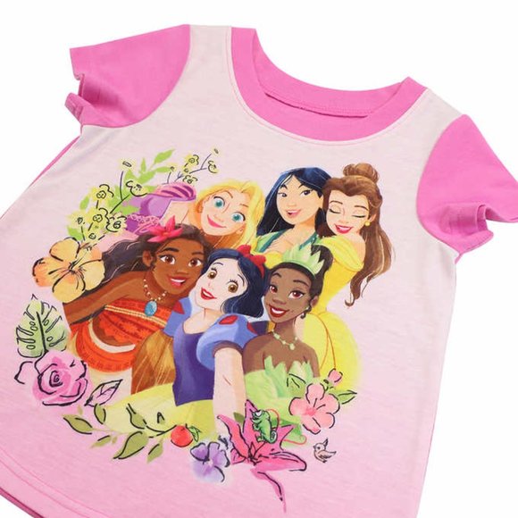 Disney Princess Kids' 4-piece Pajama Set - Picture 3 of 6